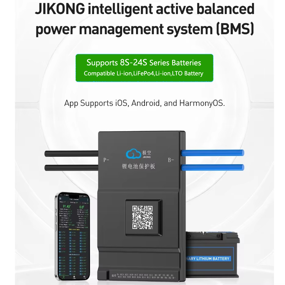 JK BMS Active Balance 150A 1A  - огляд і ціна Smart Bms 20S 72V 150A Bluetooth