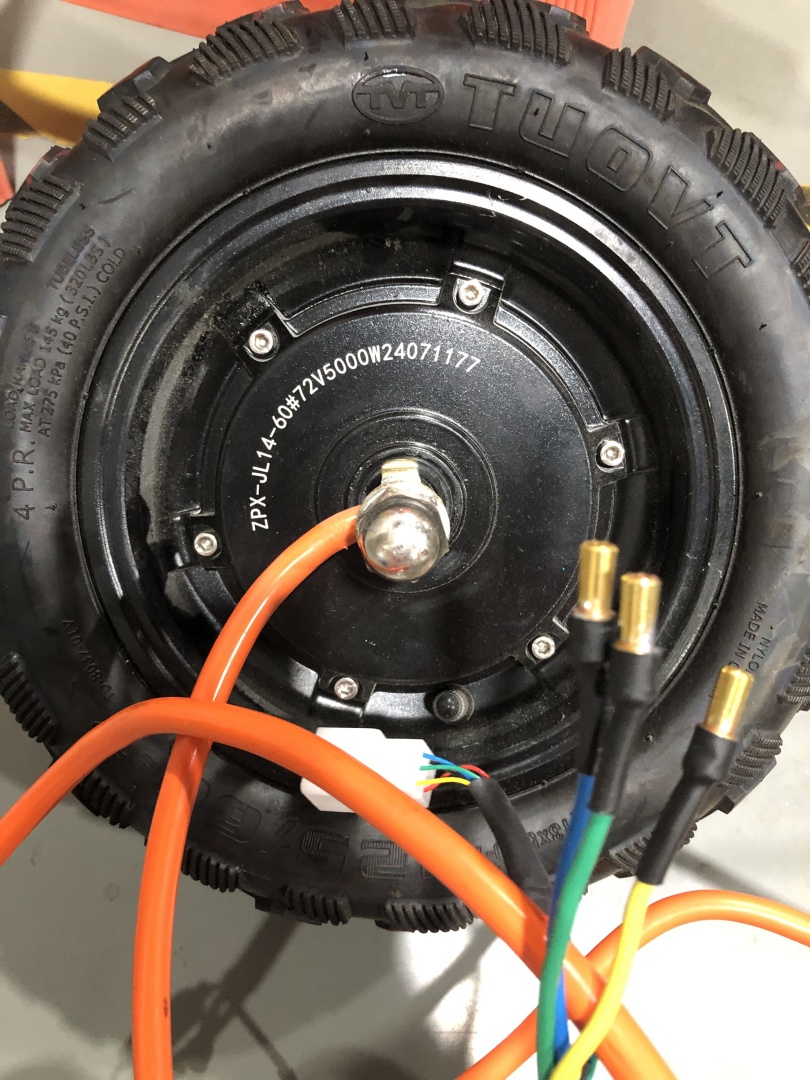4000W 5000W 7500W 60MM Orange  - огляд і ціна 60V 5000W Brushless Hub Motor